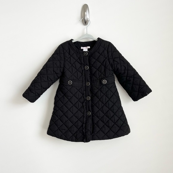 Janie and Jack Quilted Jacket Black 12-24mo - Picture 1 of 6